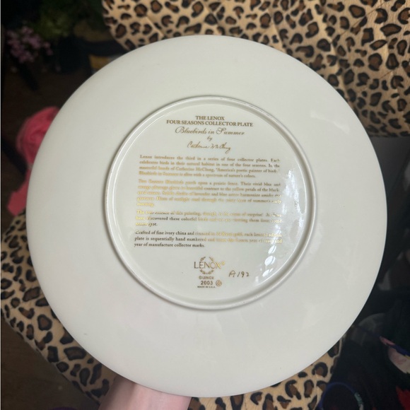 The Lenox Four Seasons Collector’s Plate Birds - Picture 3 of 9
